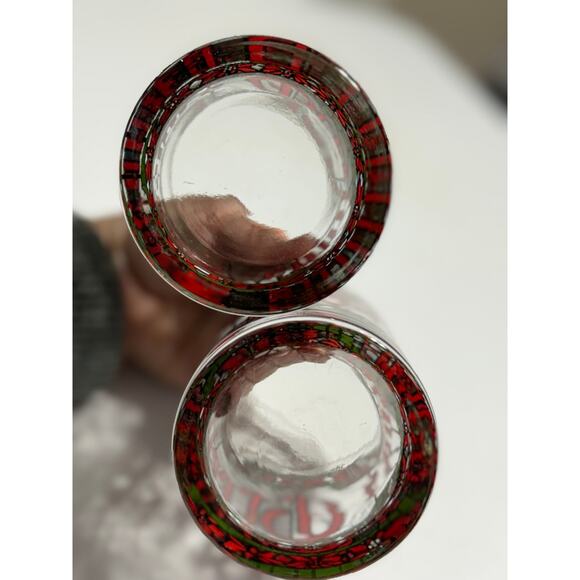 Houze Vintage 1970's Season's Greetings Rocks Bar Glasses - Picture 3 of 4